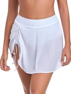 RELLECIGA Women's High Waist Swim Skirt  with Built-in Bikini Bottom Swimsuit